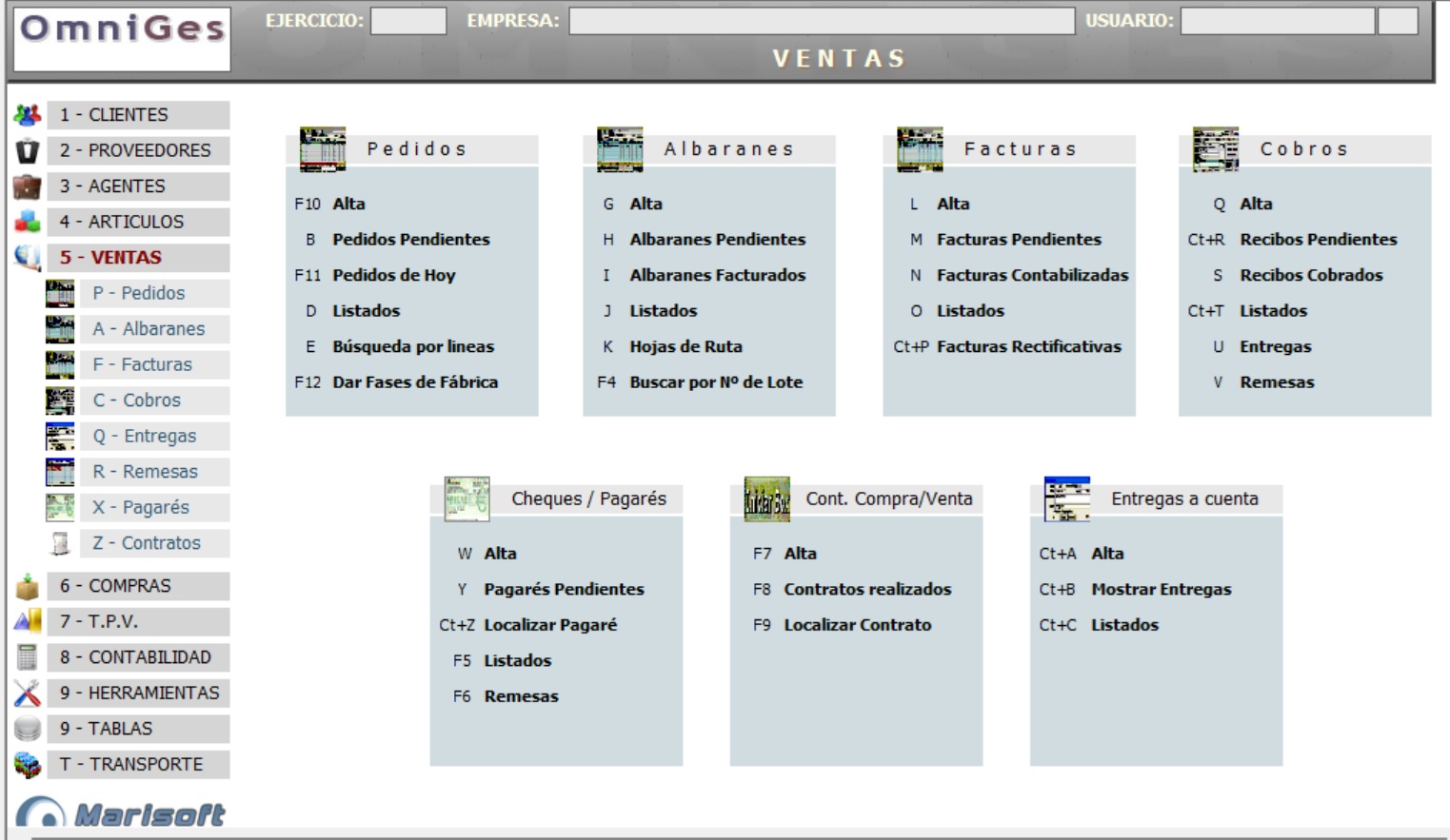 Gestion comercial, almacen, cartera, contabilidad, TPV y transportes en un solo ERP.